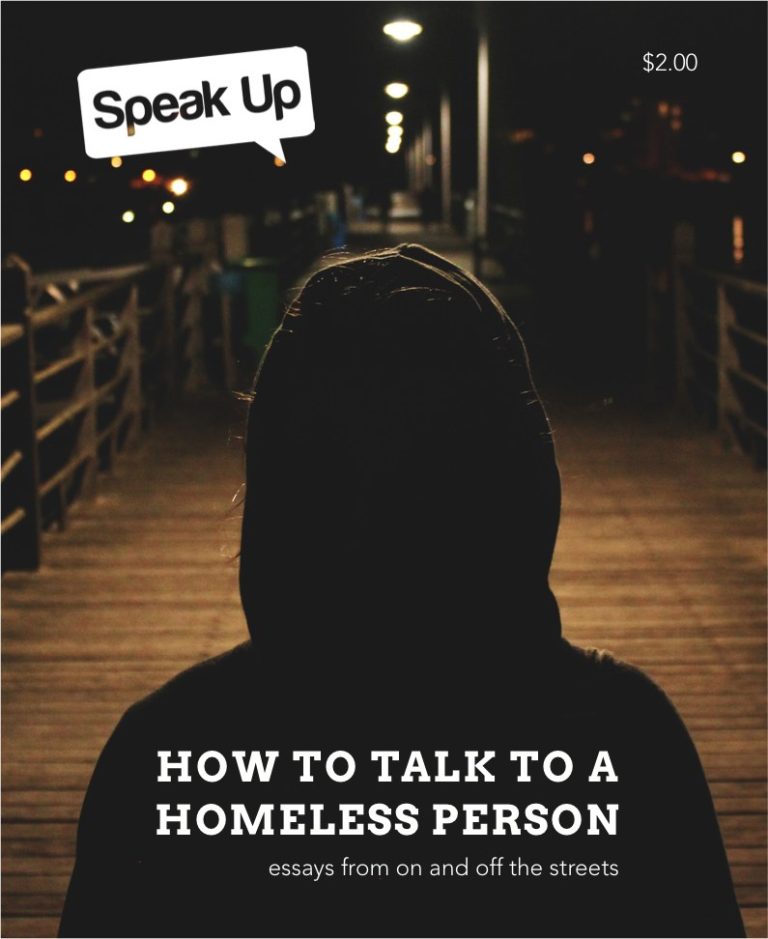 Speak Up cover — How to Talk to a Homeless Person