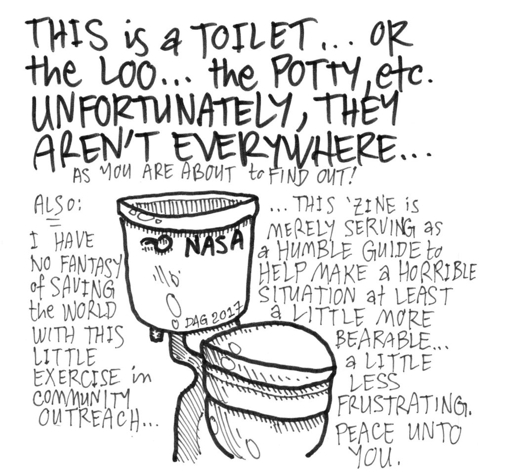 A drawn page by David Alan Goldberg from Beans 1 · Where to Potty