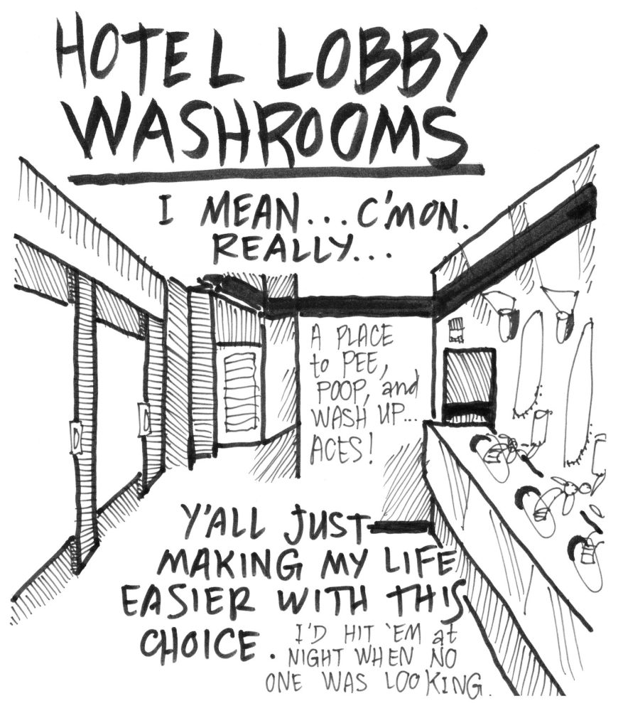 A drawn page by David Alan Goldberg from Beans 1 · Where to Potty