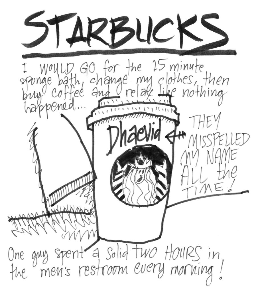A drawn page by David Alan Goldberg from Beans 1 · Where to Potty