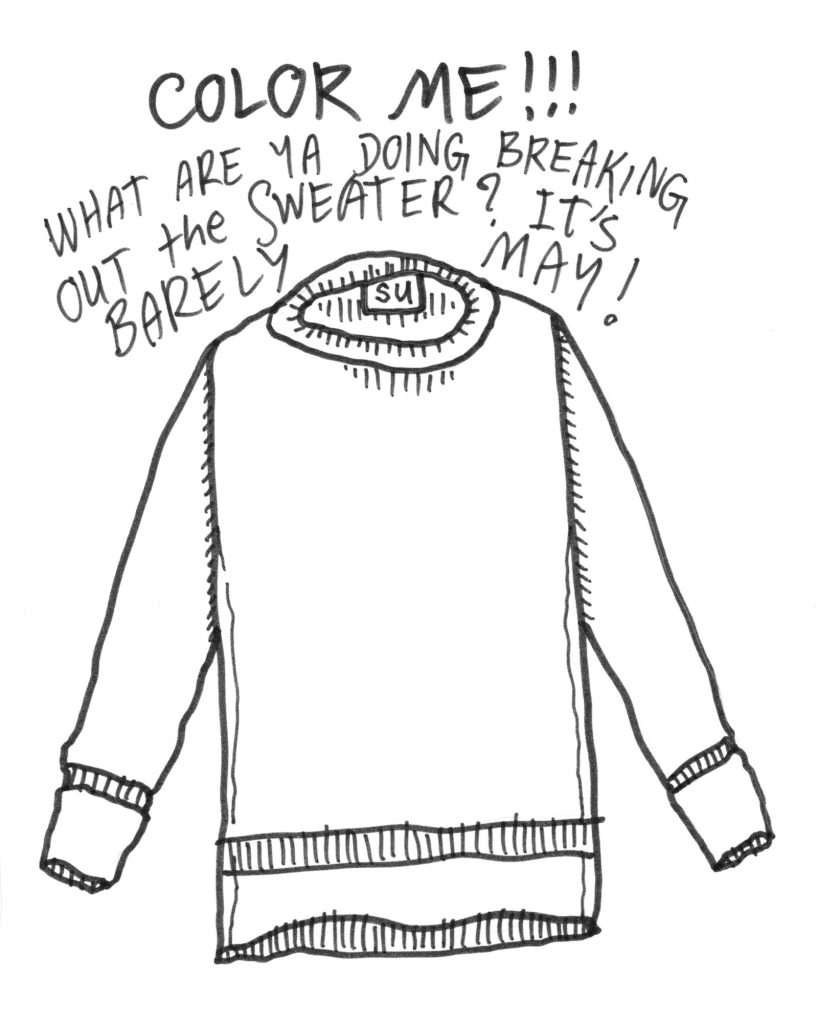 A drawn page by David Alan Goldberg from Beans 2 · What to Wear