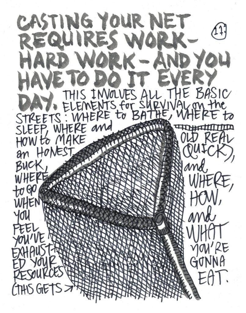 A drawn page by David Alan Goldberg from Beans 3 · The Food Issue
