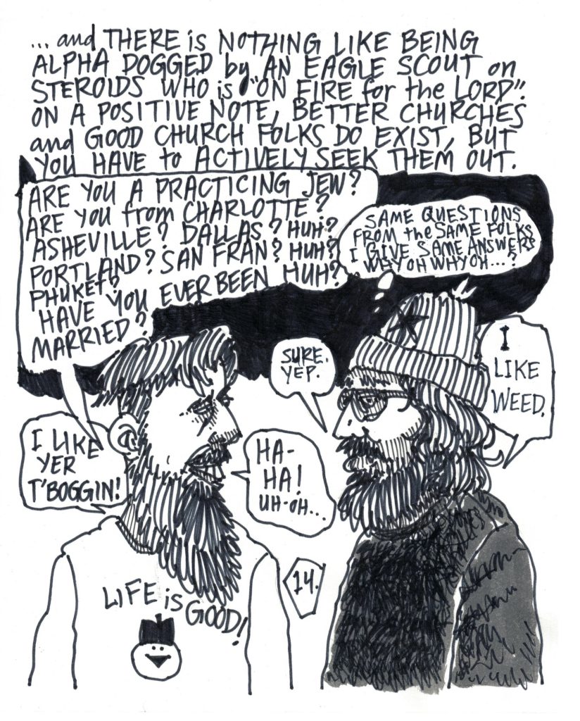 A drawn page by David Alan Goldberg from Beans 3 · The Food Issue