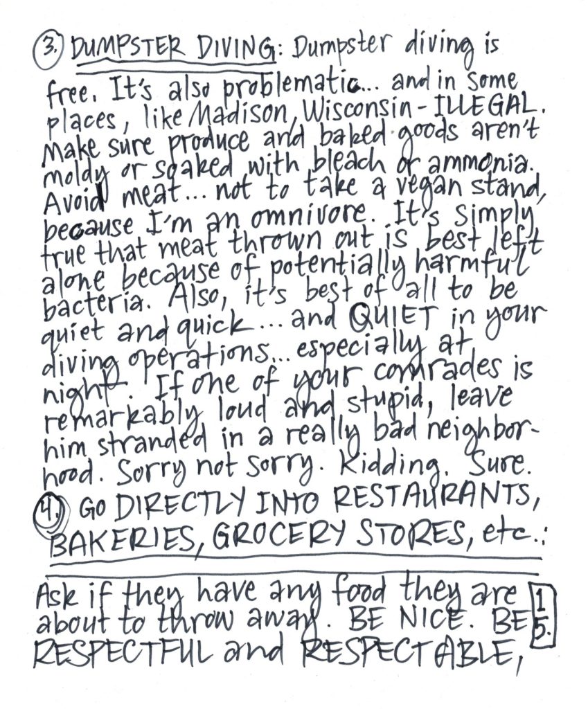 A drawn page by David Alan Goldberg from Beans 3 · The Food Issue