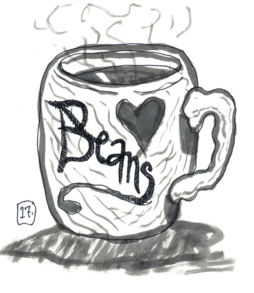 A drawn page by David Alan Goldberg from Beans 3 · The Food Issue
