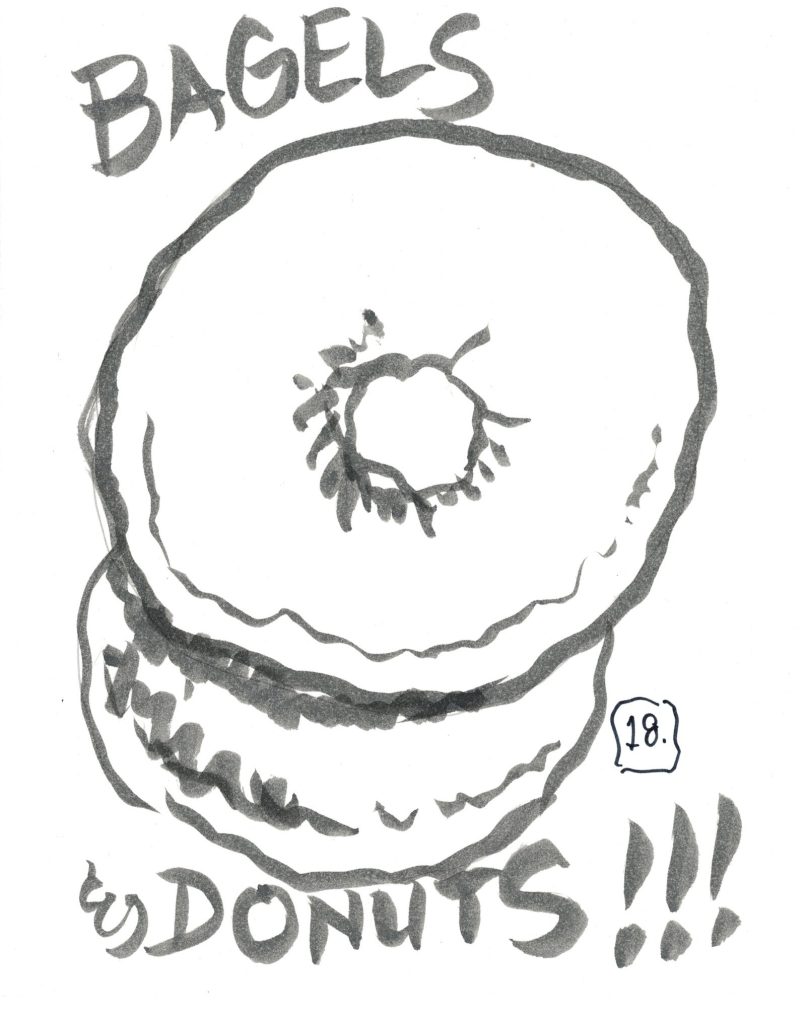 A drawn page by David Alan Goldberg from Beans 3 · The Food Issue