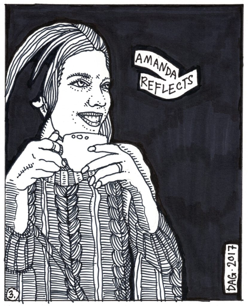 A drawn page by David Alan Goldberg from Beans 4 · Meditations on Coffee