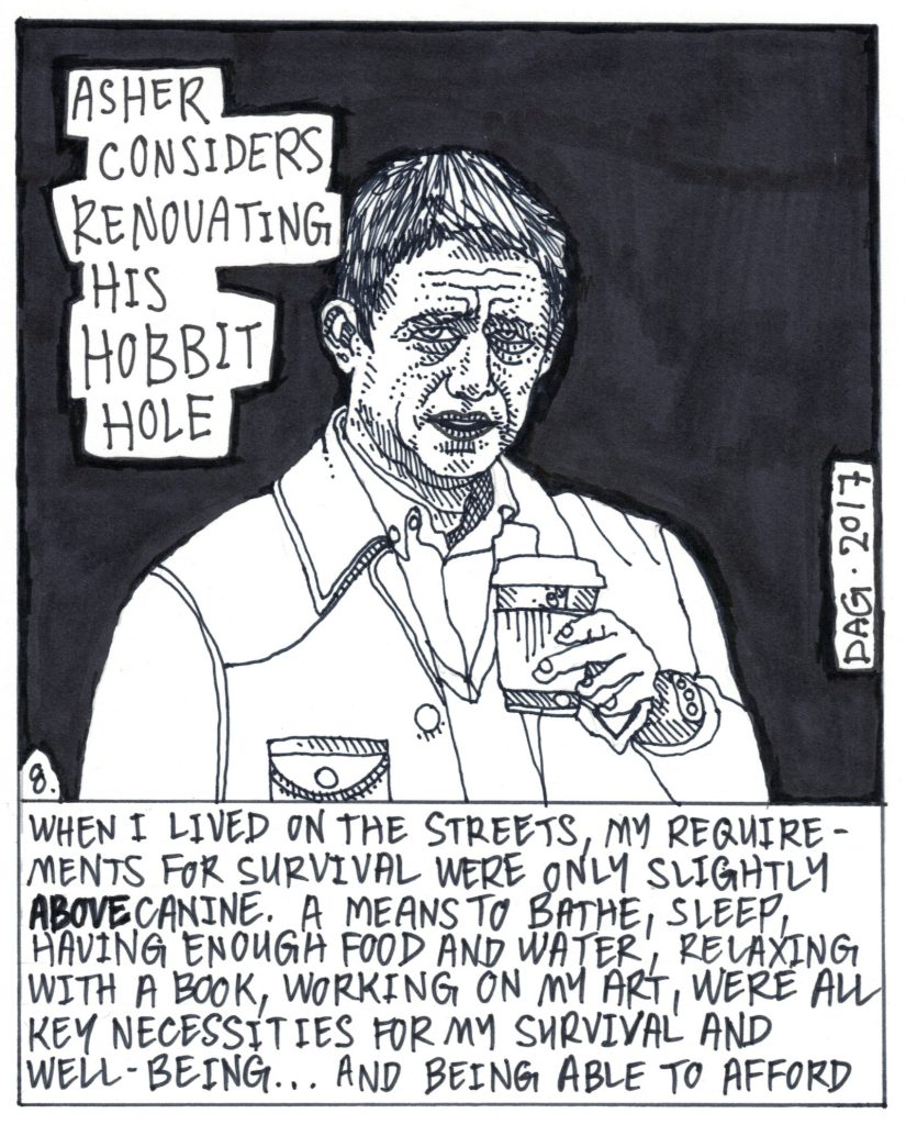 A drawn page by David Alan Goldberg from Beans 4 · Meditations on Coffee