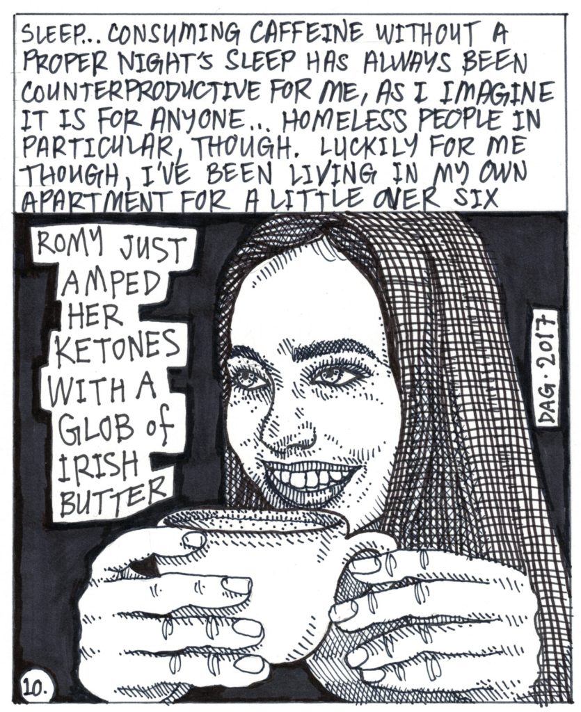 A drawn page by David Alan Goldberg from Beans 4 · Meditations on Coffee