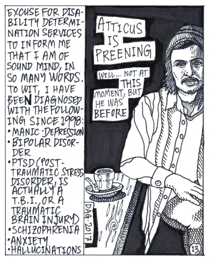 A drawn page by David Alan Goldberg from Beans 4 · Meditations on Coffee