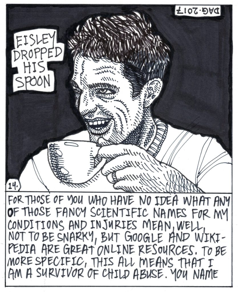 A drawn page by David Alan Goldberg from Beans 4 · Meditations on Coffee