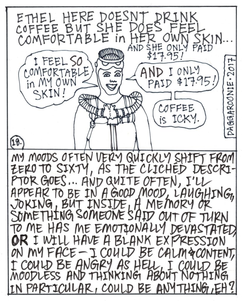 A drawn page by David Alan Goldberg from Beans 4 · Meditations on Coffee