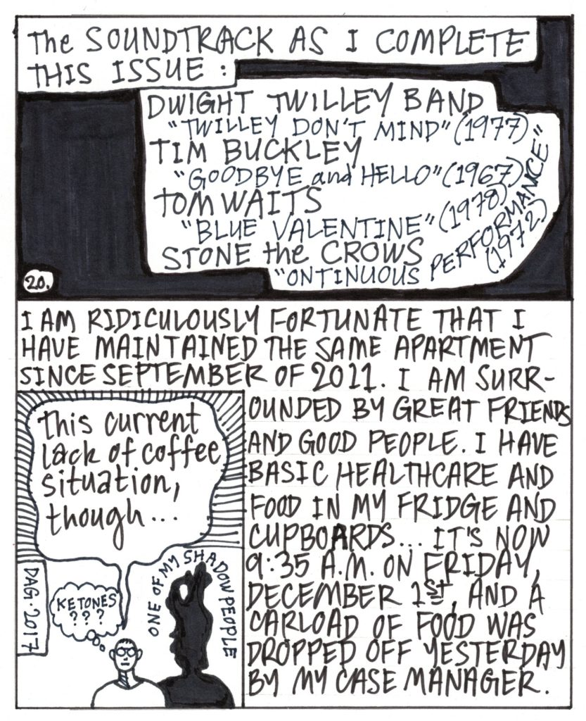 A drawn page by David Alan Goldberg from Beans 4 · Meditations on Coffee
