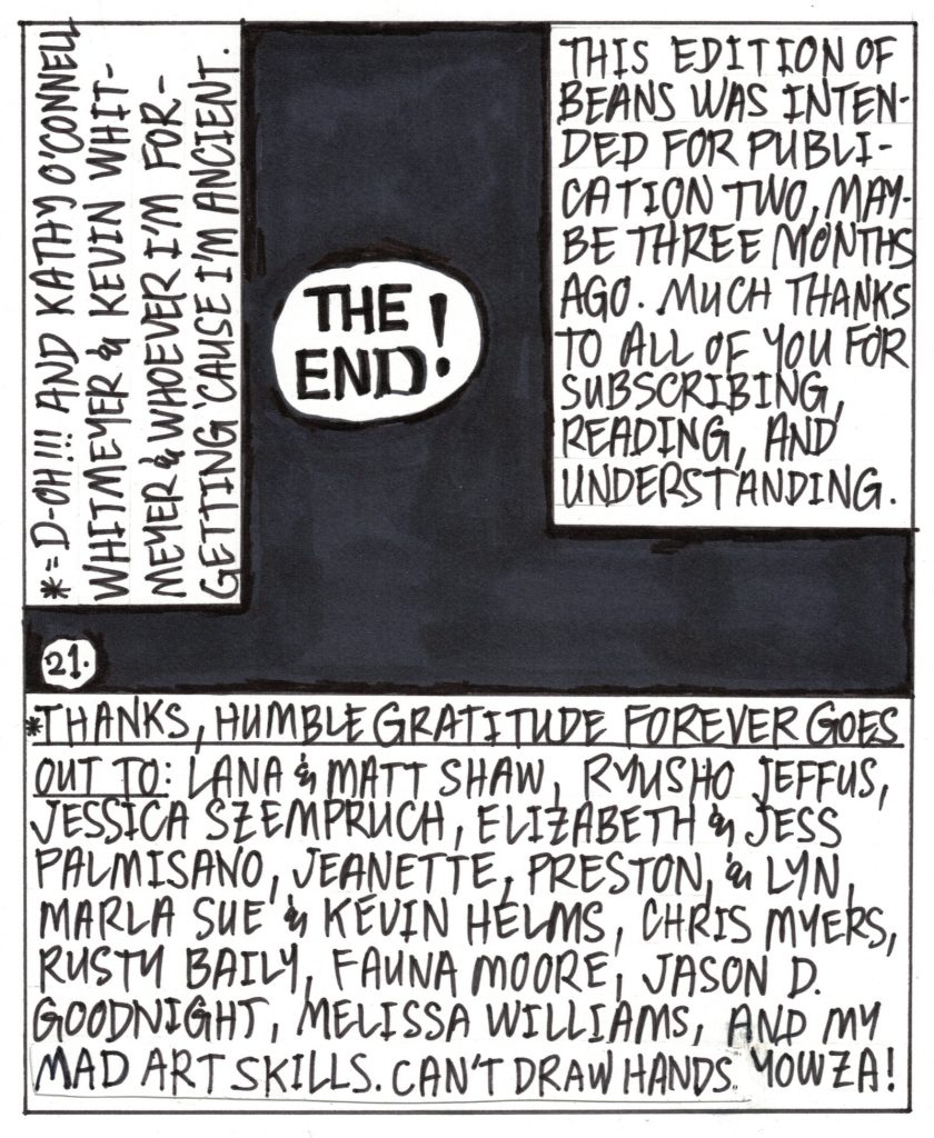 A drawn page by David Alan Goldberg from Beans 4 · Meditations on Coffee