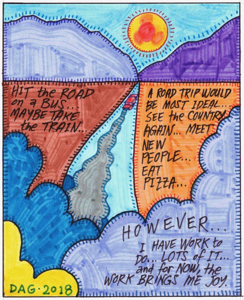 A drawn page by David Alan Goldberg from Beans 5 · Crazy