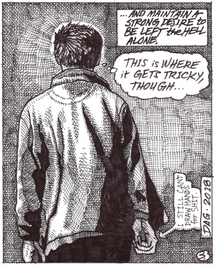 A drawn page by David Alan Goldberg from Beans 5 · Crazy