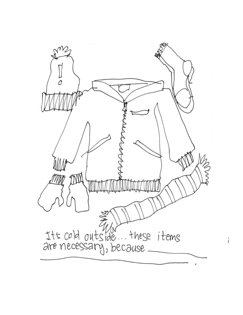 A drawn page by David Alan Goldberg from Things I Could Have Used While Homeless