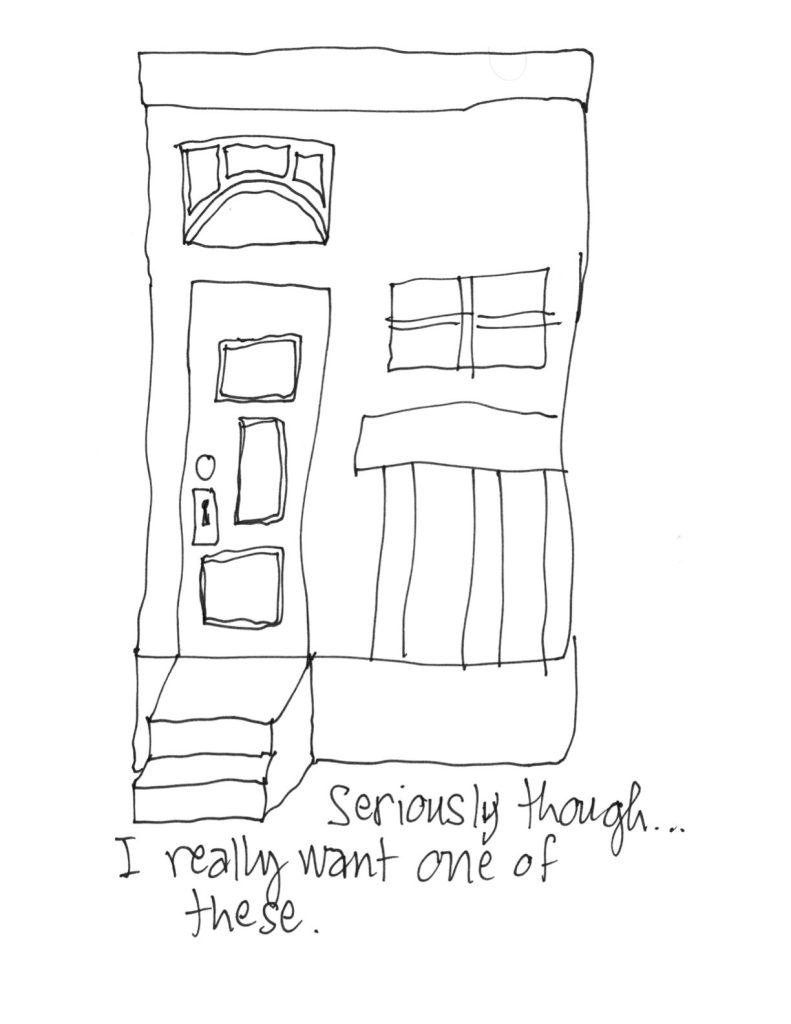 A drawn page by David Alan Goldberg from Things I Could Have Used While Homeless