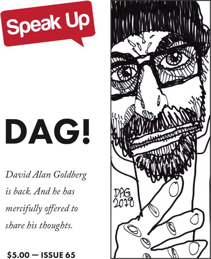 Speak Up cover — DAG! · David Alan Goldberg
