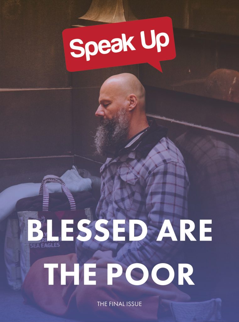Speak Up cover — Blessed Are the Poor, the final issue