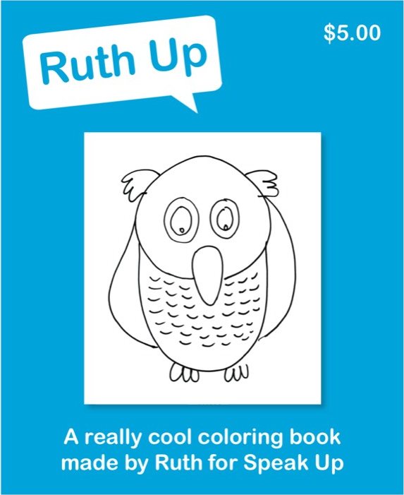 Speak Up cover — Ruth Up · a coloring book by Ruth