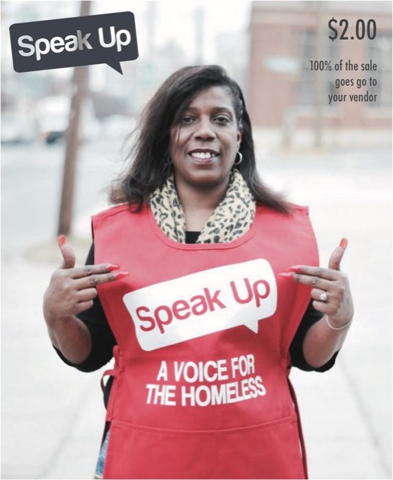Speak Up cover — A Voice for the Homeless